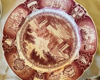 Wedgwood US naval academy Mulberry									
$350 each set 6	
6 
dinner plates x 2 + 2 dinner plates $100									
$220 	
11 bread & butter 									
$180 	 
9 cups & 12 saucers = 		