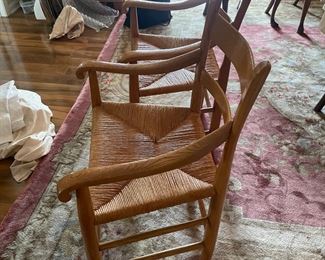 $200 	
Two pine rush seat 	