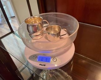 $50 	
Set of two sterling baby cups 91 gr. 									