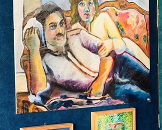 Large works on paper, smaller paintings on panel