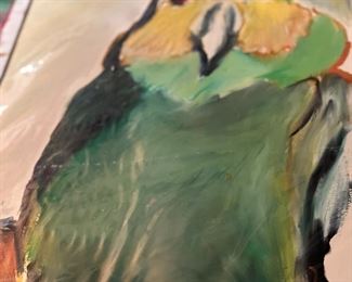 Belle Isle series: Oil stick and other media on paper. Circa 1970s 