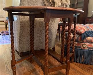 Barley Twist Drop Leaf Table