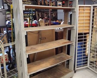 Wooden shelves