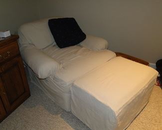 Cozy corner chair, for napping or reading, or watching sports comfortably