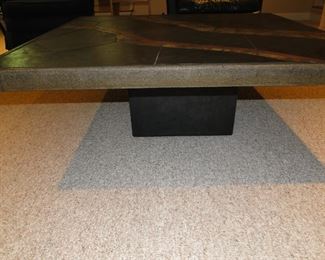 This large square coffee table is a real one of a kind show stopper