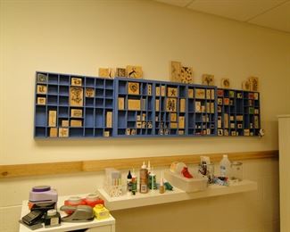 Wood block stamps, and stamp holders