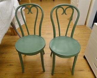 Pair of nicely redone cafe chairs