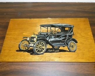 Vintage and rare Ford wood plaque