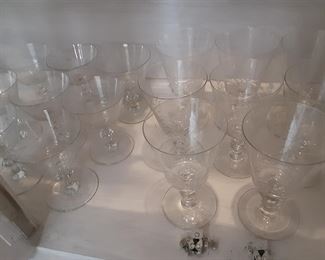 Nice Glasses with Etched Wheat Design