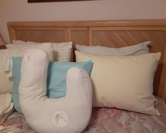 Queen Headboard & Pillows