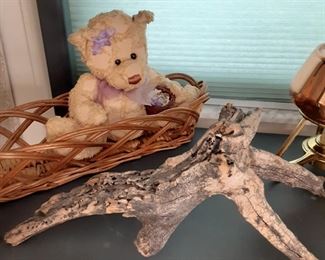 Driftwood, Basket & Teddy Bear