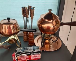 Copper Warming Pots & Skewers