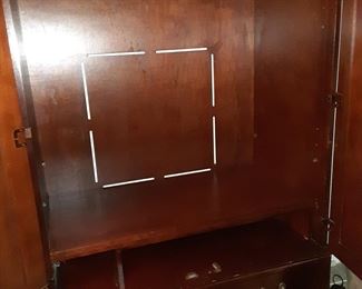 Storage & cutout for TV/Electronics