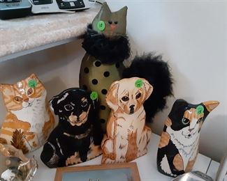 Unique Cat/Dog Vases