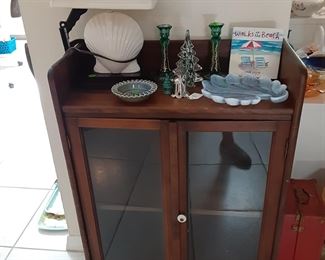 Glass Front Cabinet + Misc