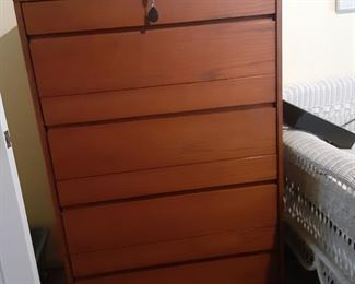 Commercial Size Wood File Cabinet with Lock. Very Nice!