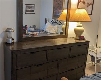 BED Contemporary Dresser with Mirror