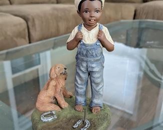 Figurine Boy and dog