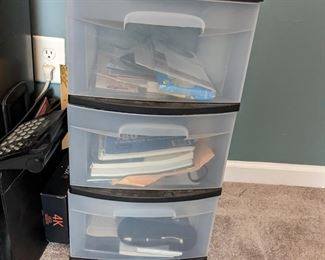 STORAGE three drawer plastic