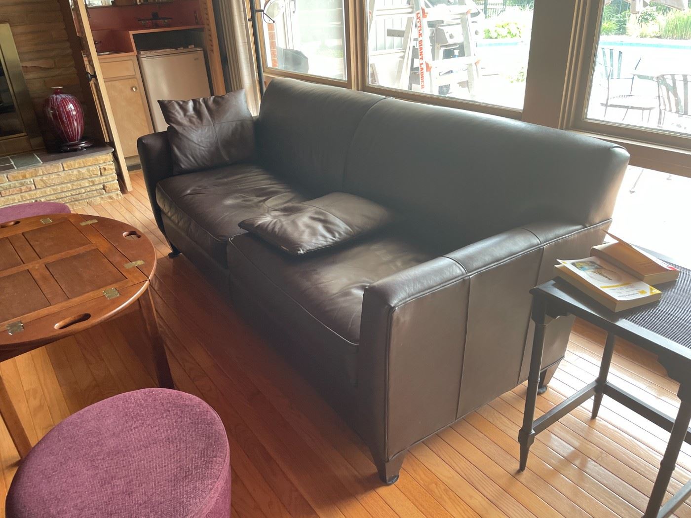 . . . leather couch