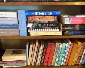 tons of books, covering different subjects 