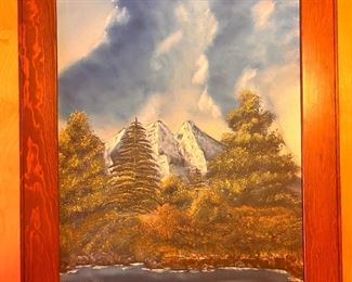 mountain scen oil painting 