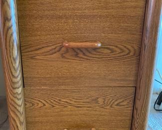 small sauder oak like file cabinet