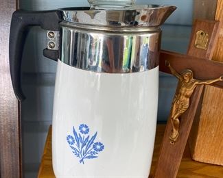 Vintage corning ware percolator