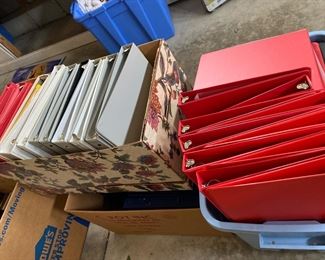 Totes and boxes of notebooks