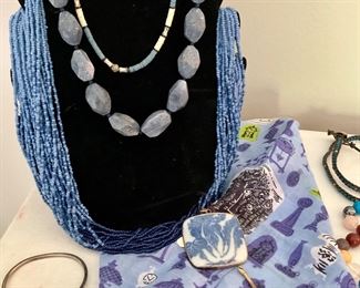 Costume Jewelry, Vintage Scarves, Vintage Hankies 