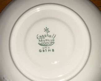 China, Dessert Set, Eggshell, Nautilus