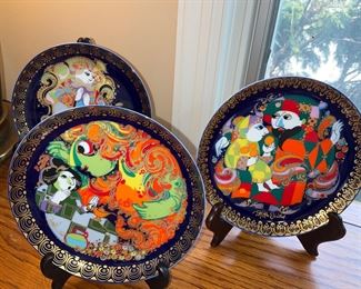 Rosenthal, Bjorn Wiinblad.  Aladdin Plates 