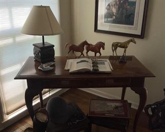 Desk, Breyer Horses,  Horse lamp, Hunt Scene print