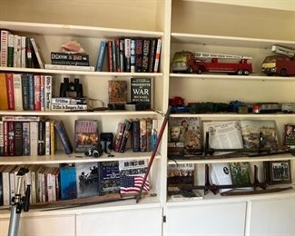 Books, military, political,  history, biography’s, fiction