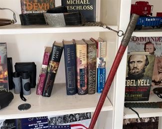 Military books, political books, sword scabbard