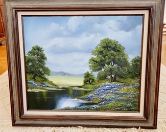 Bluebonnet oil painting