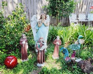 garden angel, Francis de Assisi Statues