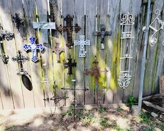 wall crosses, garden decor