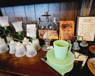 Philbe Jadeite mug, Alice saucer