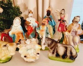 Vintage Nativity Figure sets