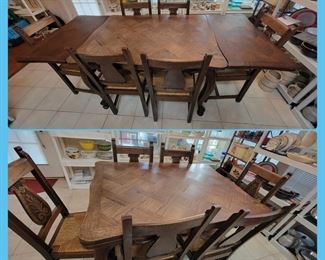 fabulous expanding table with 6 chairs