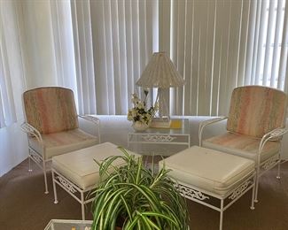 Part of the vintage wrought iron set.