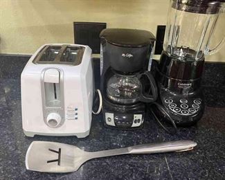 Appliance Lot Including Toaster Coffee Maker Blender Spatula