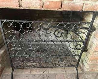 Stately Wrought Iron Fireplace Screen