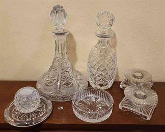 Vintage Crystal Bar Decanters Plus
