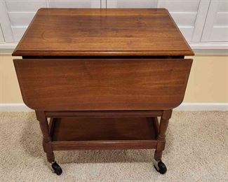Vintage Wood Serving Cart