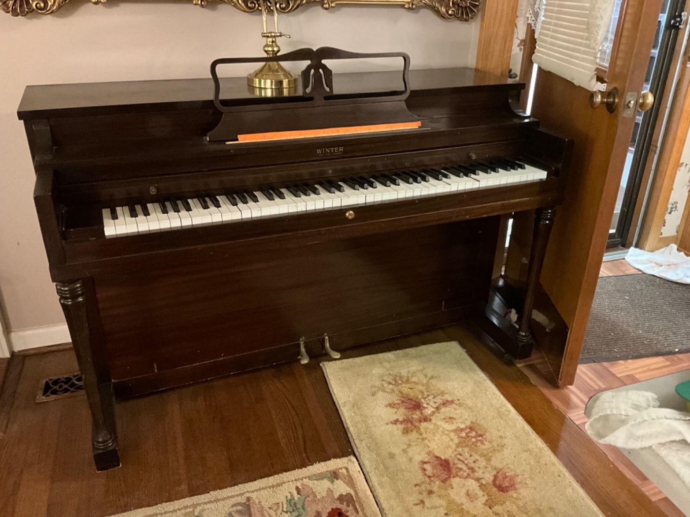 Piano with stool