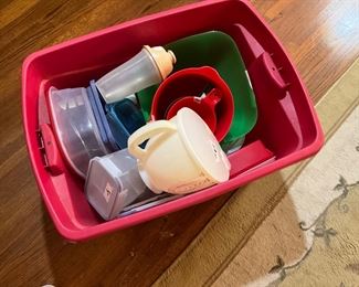 Plastic items - some Tupperware