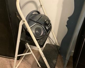 Radio & stool
