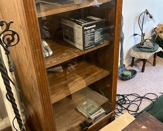 Storage cabinet with clear doors